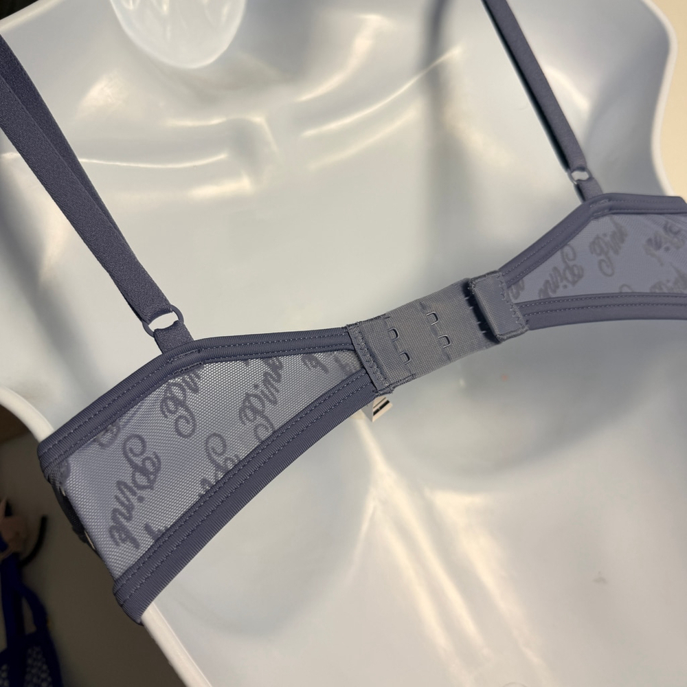 Victoria's Secret PINK Lace Unlined Bandeau Bralette Small NEW Heavenly Lotion - Picture 7 of 7